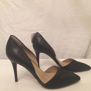 G.I.L.I. black cow fur pump shoes size 10M NEW